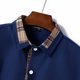 thumbnail image 3 of Camisa y blusa de manga larga con cuello vuelto para hombre, informal, con botones, bolsillo simulado, cuello vuelto enrejado, camisa de manga larga para hombre, abrigo de poliéster, 3 of 6