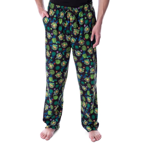 Nickelodeon Men's Teenage Mutant Ninja Turtles TMNT All-Over Character Theme Lounge Pajama Pants