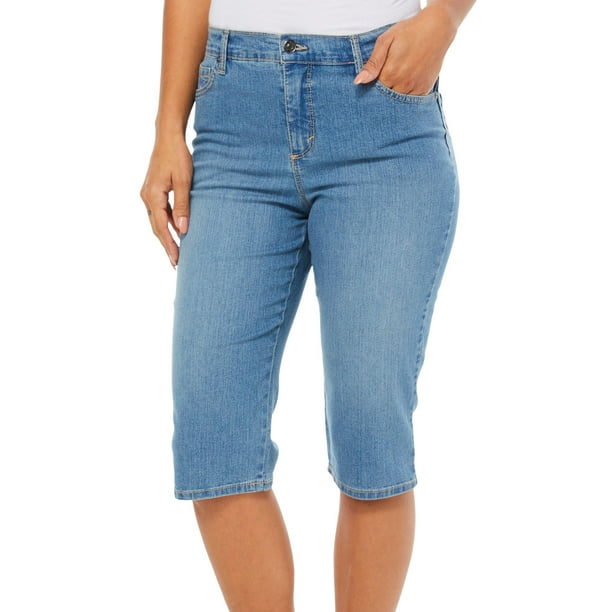 Gloria Vanderbilt Petite Amanda Denim Skimmer Shorts