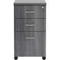 thumbnail image 3 of Lorell Weathered Charcoal Laminate Desking Pedestal - 3-Drawer 16" x 22" x 28.3" - 3 x Box Drawer(s), File Drawer(s) - Material: Metal Pull, Polyvinyl Chloride (PVC) Edge - Finish: Weathered Charcoal,, 3 of 7
