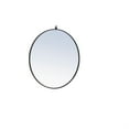 thumbnail image 5 of Metal frame Round Mirror with decorative hook 32 inch Black finish, 5 of 5