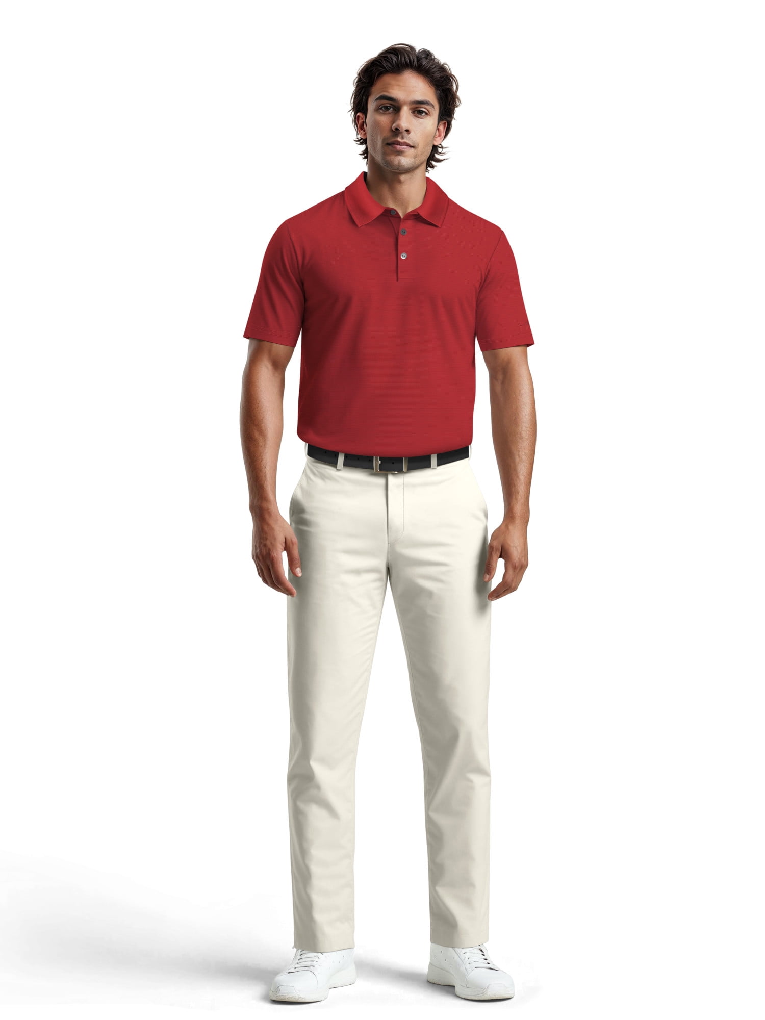 Ben Hogan Men's & Big Men's Performance Solid Polo Shirt with Short Sleeves, Sizes S-5XL