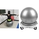 thumbnail image 5 of Pelota de ejercicios de 65 cm para yoga, fitness, entrenamiento con base de estabilidad para gimnasio gris, 5 of 9