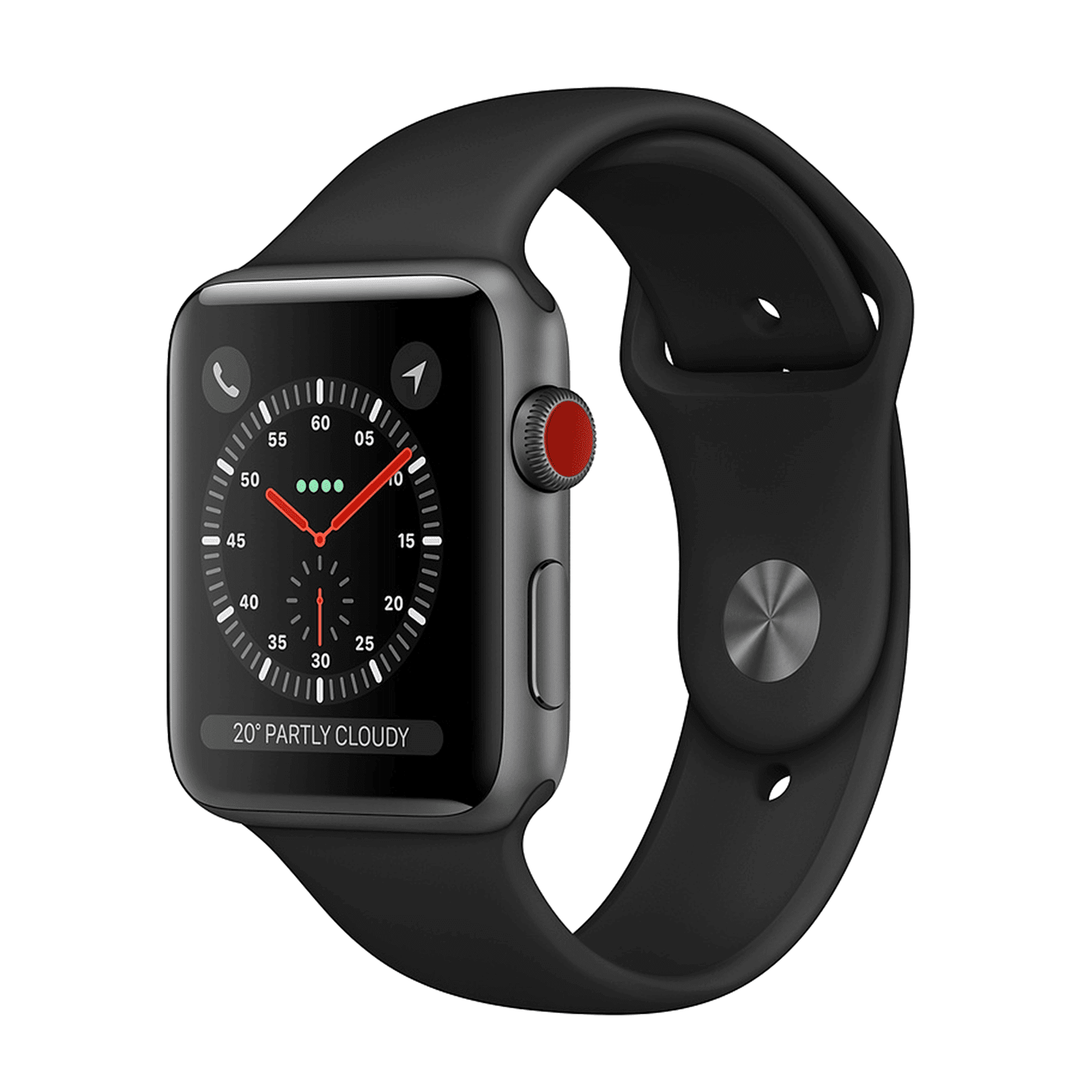 Restored Watch Nike+ Series 3 42mm Space Gray Anthracite/Black Nike Sport MQL42LL/A (Refurbished) - Walmart.com