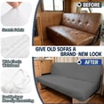 thumbnail image 3 of Qpednta 2-Piece Dark Gray RV Couch Covers Washable RV Sofa Bed Covers Super Stretch Elastic, Slipcovers for Jackknife Camper Couch, for Rvs and Home Living Rooms, Machine Washable, 3 of 7