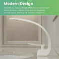 thumbnail image 4 of Bathroom Sink Faucet Modern White Single Hole 1-Handle Faucet, Solid Brass Faucets, Mount Curved Lavatory Faucets Mixer Tap, 4 of 12