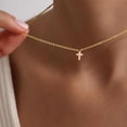 thumbnail image 6 of Turandoss 14K Gold Plated Layered Cross Necklace for Women TrendyDainty 14K Gold Plated Plated Cz Cross Necklace Layered Paperclip Chain Choker Necklaces for Women Faith Jewelry Christian Gifts, 6 of 8