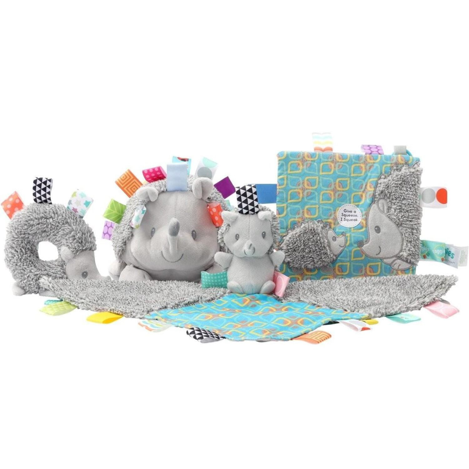 Taggies Crinkle Me Baby Toy, Heather Hedgehog