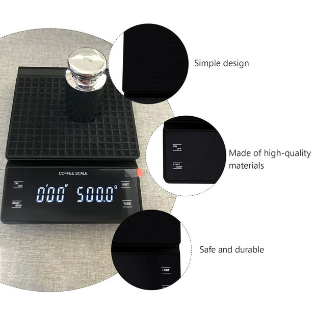 Balance à Café numérique de précision avec fonction minuterie - 0,1 g - 3  kg - balance