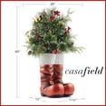 thumbnail image 6 of Santa Boots Decoration with Holiday Greenery, 40" Pre-Lit Hand-Painted Outdoor Christmas Decor, 6 of 6