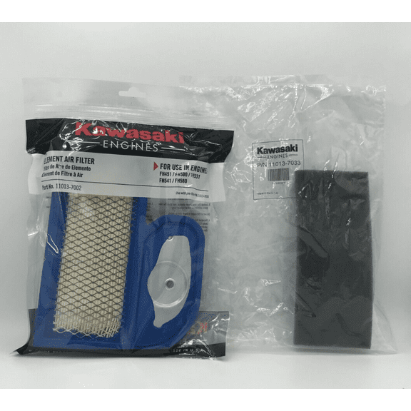 Genuine OEM Kawasaki Engines 11013-7002 Air Filter & 11013-7022 Pre Filter