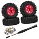 thumbnail image 2 of 4 piezas 1/30 RC Car Wheels and Tires Accessories Robusto Coche RC de alto rendimiento Rojo, 2 of 9