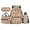 Cute Capybara, variant on Uorisanigo Orange Capybara Kids Backpack 4 Pack Set Casual Breathable Bookbag with Insulated Meal Bag Water Carrier and Pencil Case for Youth Primary Students