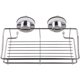 thumbnail image 2 of Estante de ducha, cesta de almacenamiento de ducha sin perforaciones, estante organizador de pared de acero inoxidable para baño, cocina, especias, champú, 2 of 5
