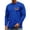 Royal Blue, variant on YNGKMEA Mens Long Sleeve T Shirts Pumpkin Face Print Print Tshirts Casual Crew Neck Fashion Tee