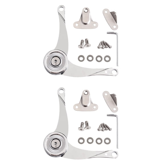 2Pcs Heavy Duty Lid Support Hinges Soft Close Lid Support Hinges Replacement Soft Close Chest Hinge for Kitchen Cabinet