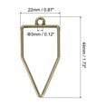 thumbnail image 2 of Uxcell Pentagon Alloy Open Back Bezel Pendants DIY Hollow Frame, Bronze 50 Pack, 2 of 5