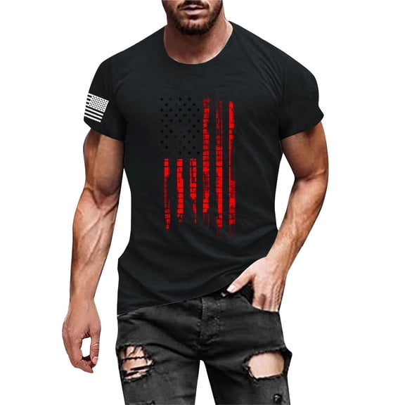 XDZJLR 250Th Anniversary Shirt For Men Short Sleeve Crew Neck Independence Day Graphic T-Shirts American Flag T-Shirt 4Th Of July Shirts 250 Years Birthday Patriotic Tees Tops Tshirts M-3Xl