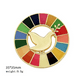 thumbnail image 2 of Broche de paloma de la paz de las Naciones Unidas, medalla representativa de los objetivos de desarrollo sostenible, patrón geométrico, collar con 17 colores que gotea aceite, 2 of 5