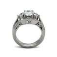 thumbnail image 3 of Women's Stainless Steel 316 Round 2.5 Ct Zirconia Engagement Wedding Ring Set Size 9, 3 of 5