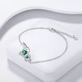 thumbnail image 5 of Beautlace Butterfly Heart Bracelets Anklet for Women,925 Sterling Silver Animal Butterflies Birthstone Link Adjustable Bracelet Jewelry Mothers Day Gift, 5 of 8