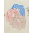thumbnail image 3 of Miaouyo 1-5T Kids Baby Girl Boy Birthday Sweater Embroidery Pullover Warm Crewneck Long Sleeve Winter Tops, 3 of 9