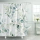 thumbnail image 1 of Cortina de Ducha Floral Verde, Moderna, con Estampado Botánico de Plantas, de Tela, para Una Decoración Elegante Del Baño. Diseño de Eucalipto En Acuarela con 12 Ganchos., 1 of 7