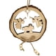 thumbnail image 1 of Christmas Wood With Leather, Wood Round Carved Pendants, Home Wooden Crafts, Christmas Tree Pendants, 1 of 9