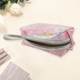 thumbnail image 3 of Unique Bargains 1 Pc Women Portable Heart Sequin Makeup Bag for Travel Vacation Wedding PU Pink, 3 of 3