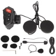 thumbnail image 1 of Casco de motocicleta auriculares Bluetooth IP65 impermeable casco inalámbrico compatible con Radio FM y función manos libres, 1 of 8