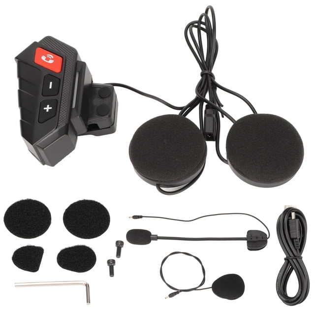 Casco de motocicleta auriculares Bluetooth IP65 impermeable casco inalámbrico compatible con Radio FM y función manos libres