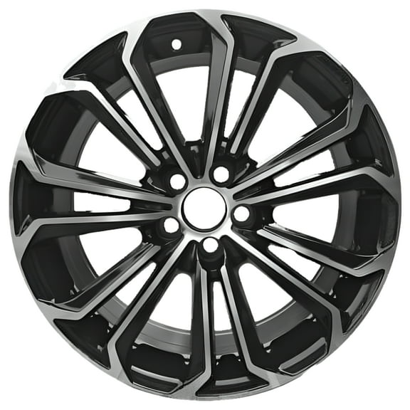 Rim for 2014-2016 Toyota Corolla 17x7 Inch Black Machine Face (Diamond Cut) Aluminum Rim - OE Direct Replacement - Wheel Direct Fit