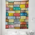 thumbnail image 1 of Vintage Tapestry, Colorful Suitcases Background Vintage Travel Voyage Holiday Themed Design, Fabric Wall Hanging Decor for Bedroom Living Room Dorm, 5 Sizes, Multicolor, by Ambesonne, 1 of 1