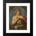 thumbnail image 2 of Giovanni Andrea Sirani 15x18 Black Modern Framed Museum Art Print Titled - David with the Head of Goliath, 2 of 5