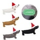 thumbnail image 3 of VOSAREA 4 piezas árbol de Navidad exquisitos adornos colgantes creativos colgantes en forma de perro Dachshund suministros de fiesta, 3 of 4