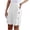 White, variant on fatyb Womens Casual Shorts Elastic High Waist Straight Leg Shorts Knee Length Loose Summer Beach Shorts