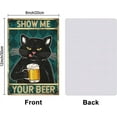 thumbnail image 2 of Cartel de hojalata vintage con texto "Muéstrame tu cerveza" de 8 x 12 pulgadas con diseño de gato retro, letreros decorativos de hojalata para pared, para el hogar, el bar, el club, la huerta, 2 of 7