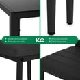 thumbnail image 4 of Juego de Comedor Mesa De Vidrio 6 Sillas De Metal Asiento Acojinado KingsHouse negro, 4 of 7