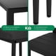 thumbnail image 4 of Juego de Comedor Mesa De Vidrio 6 Sillas De Metal Asiento Acojinado KingsHouse negro, 4 of 7
