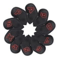thumbnail image 2 of 10 fundas para cabezas de palos de golf, protector de palos de golf, equipo de golf de moda, accesorios de cuero PU ligeros y resistentes a los Negro, 2 of 8