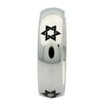 thumbnail image 3 of Metals Jewelry White Tungsten Carbide Star of David Polished Classic Wedding Band 6mm Ring Size 5, 3 of 4
