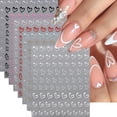thumbnail image 1 of Quezadyl 8 hojas de stickers para uñas con corazones 3D para San Valentín, 1 of 9