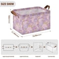 thumbnail image 7 of Yayeee Foldable Storage Basket for Shelves Set of 2 Waterproof Cloth Bins with Handles, Pastel Pink Marble Pattern, 7 of 7