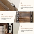 thumbnail image 7 of Finmind 71-inch Tall Bookshelf, 6-Tier Industrial Bookshelves and Bookcases, Freestanding Display Shelves for Living Room, Bedroom, Brown & Black, 7 of 7