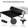 thumbnail image 3 of Cooling Elevated Dog Bed + Removable Deluxe Plush Pillow Cushion, Raised Dog Bed with Washable Bolster Mat, Breathable Teslin Mesh, No-Slip Feet, 47" x 29" Dog Couch Bed,, 3 of 12