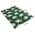 thumbnail image 4 of Green Cartoon Dinosaurs Leaves Pattern Blanket,Comfortable Soft Flannel Throw Blanket,All Season,Warm Lightweight Blankets for Sofa Bed Couch Living Room Chair,40"x50", 4 of 4