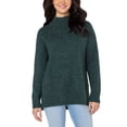 thumbnail image 4 of Well Worn Women's Sweater with Side Slits (Green, XS), 4 of 5