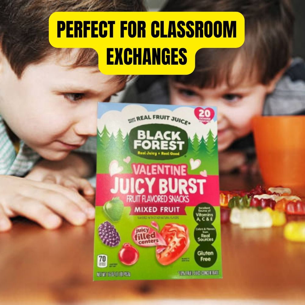 Juicy Filled Fruit-Flavored Snack Pouches, Mixed Fruit, Gluten-Free, Excellent Source of Vitamins A, C & E, 16 Pouches with LaPrima Morceau Bonbon Bonus