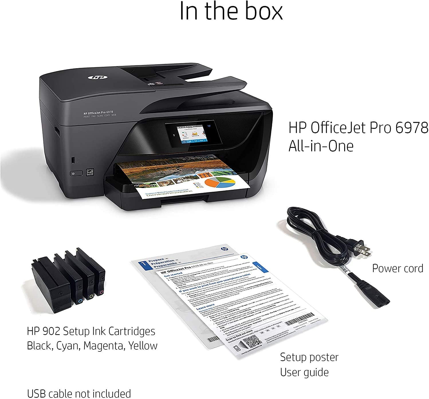 HP OfficeJet Pro 6978 AllinOne Wireless Color Printer, Auto Double