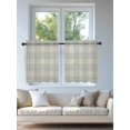 thumbnail image 4 of Buffalo Plaid Tier Curtains 24 Inch Length,Sheer Curtains for Bedroom Living Room Slate Blue Grey Farmhouse Gingham Striped Short Kitchen Curtains Drapes for Small Half Window 27.5"x24" 2 Panels, 4 of 7